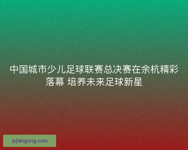中国城市少儿足球联赛总决赛在余杭精彩落幕 培养未来足球新星