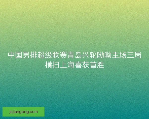 中国男排超级联赛青岛兴轮呦呦主场三局横扫上海喜获首胜